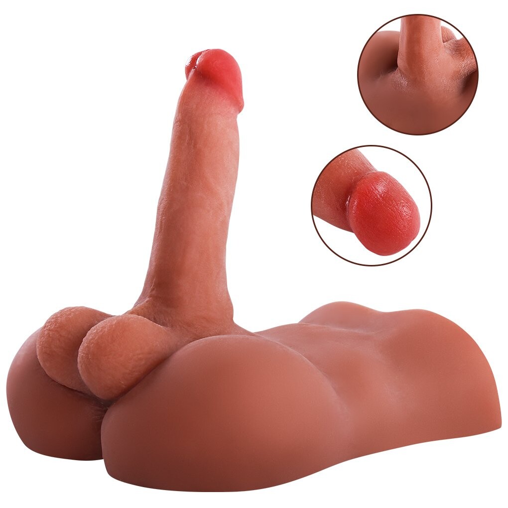 Poupées sexuelles Torse avec énorme dildo, testicules et trou anal pour hommes et femmes 2,83 kg | 6,2 lbs